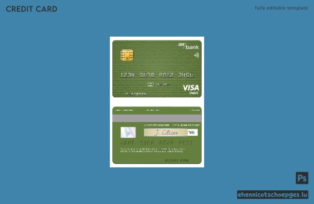 Vorschau einer Visa-Debitkarte der Czech Air Bank